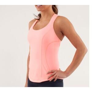 Lululemon Athletica Women's Bleached Coral Cardio Kick Tank Size 8